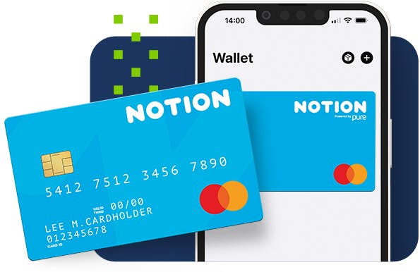 Notion card and electronic wallet