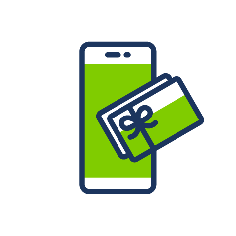 Mobile gift card icon