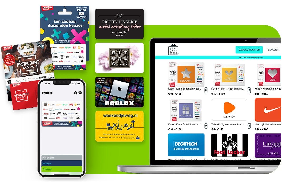 digital and physical gift cards